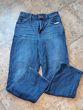 Hollister Dark Blue High-Rise Dad Women's Jeans